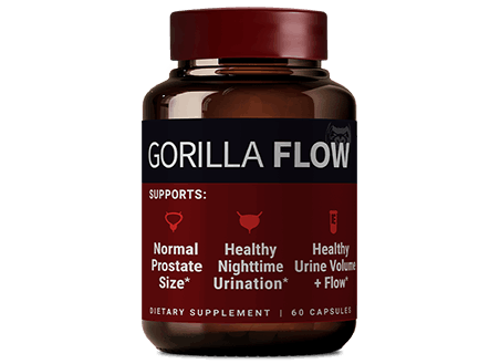 Gorilla Flow prostate health supplement bottle